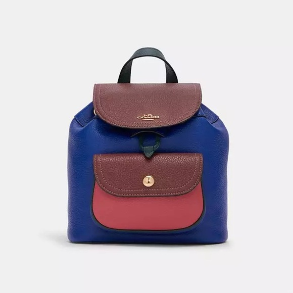 Coach Handbags - NWOT Coach Pennie Backpack 22” Colorblock Sport Blue Multi